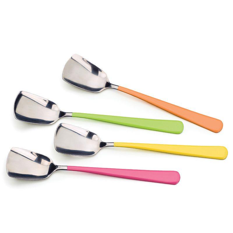 RSVP Endurance Stainless Steel Ice Cream Spoons, Set of 4, Assorted colors