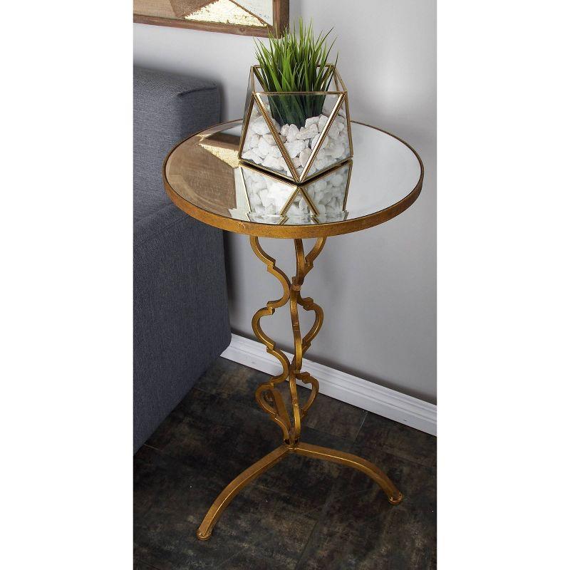 Middlet Mirrored Glass Top 3 & 4 Legs End Table