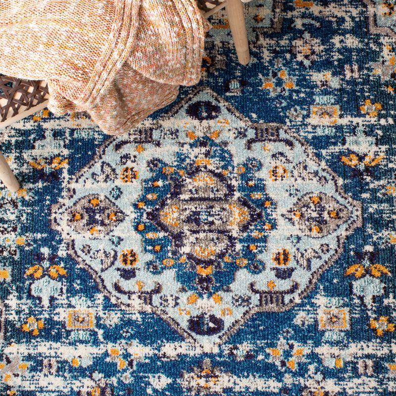 Madison MAD468 Power Loomed Indoor Area Rug - Dark Blue/Light Blue - 4'x6' - Safavieh