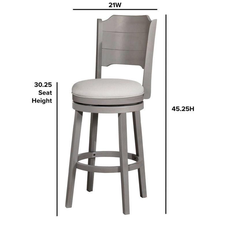 30.25" Clarion Swivel Barstool Distressed Gray - Hillsdale Furniture