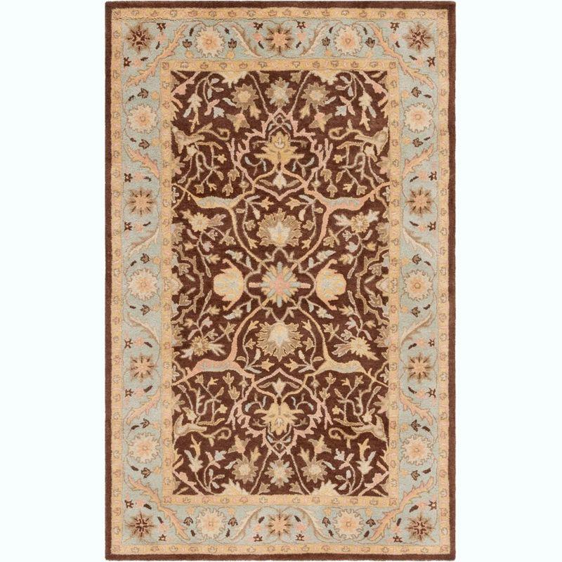 Antiquity AT14 Hand Tufted Indoor Area Rug - Brown/Green - 5'x8' - Safavieh