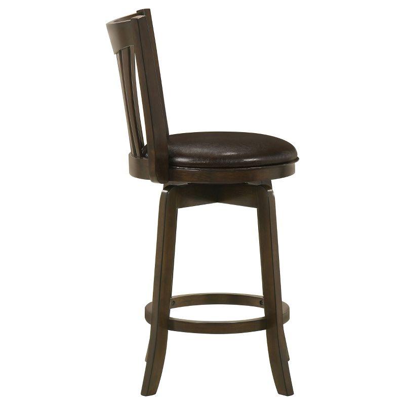 Coaster Home Furnishings Lambert Counter Height Swivel Bar Stool with Upholstered Seat Dark Cherry