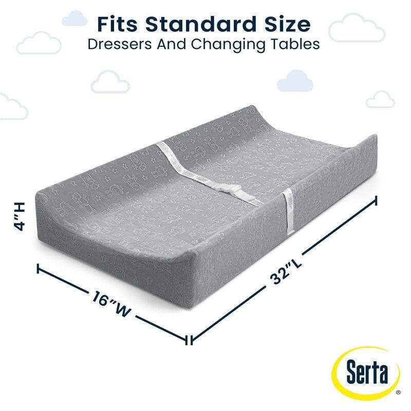 Serta Perfect Sleeper Changing Pad with Plush Cover - Gray