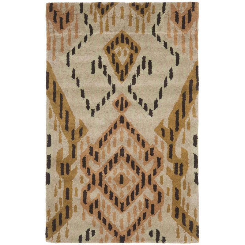 Wyndham WYD373 Hand Tufted Indoor Accent Rug - Brown/Ivory - 2'6"x4' - Safavieh