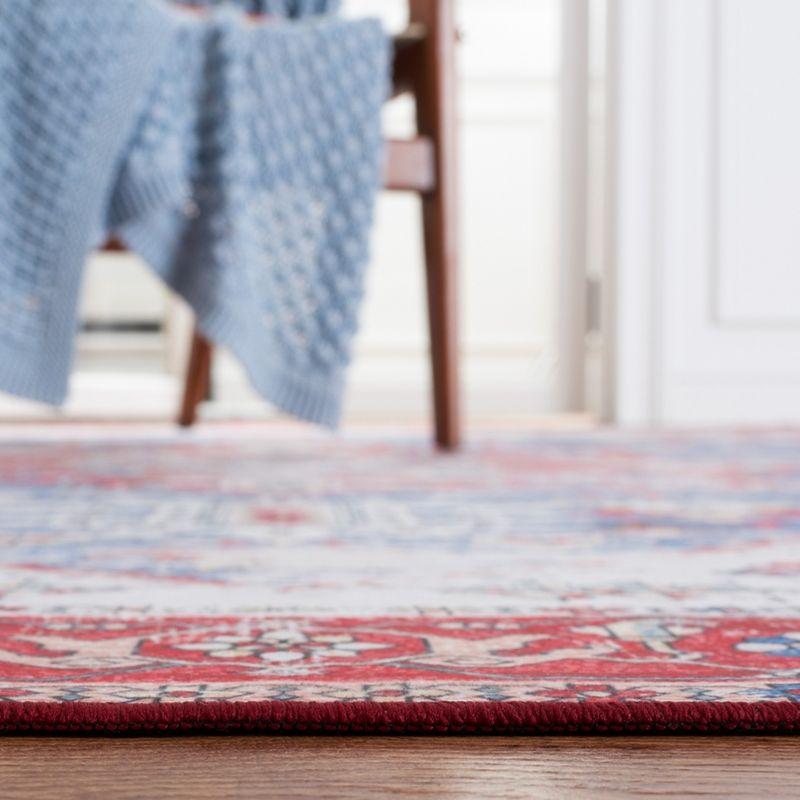 Tucson Vintage Persian TSN102 Power Loomed Machine Washable Skid-Resistant Indoor Runner Rug - Blue/Red - 2'6"x12' - Safavieh