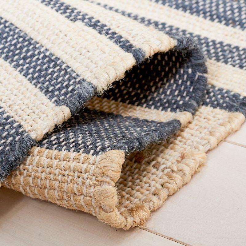 Bohemian Ivory Wool-Cotton Blend 8' x 10' Handwoven Rug