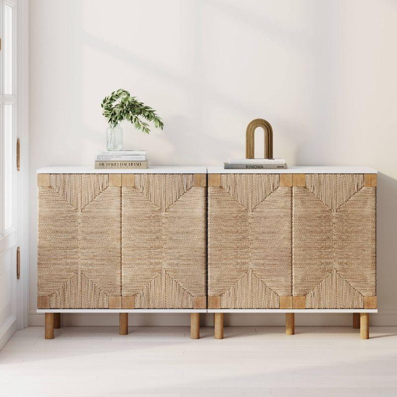 Shellie 31" Wide Rubberwood Wood Sideboard Set or TV Stand