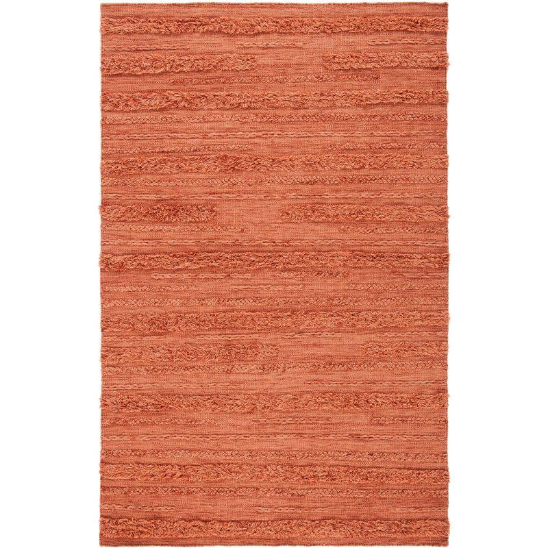 Laurel Foundry Modern Farmhouse® Hartzler Hand-Woven Flatweave Wool/Cotton Rust/Orange Area Rug