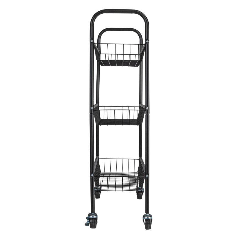 Metal Free Standing Laundry Cart with Wheels