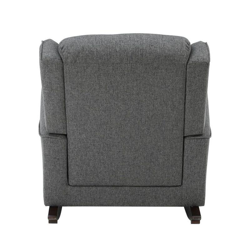 40" Fabien Active Sitting Chair Gray Fabric - Acme Furniture: Linen Upholstery, Metal Frame, Rocking Mechanism