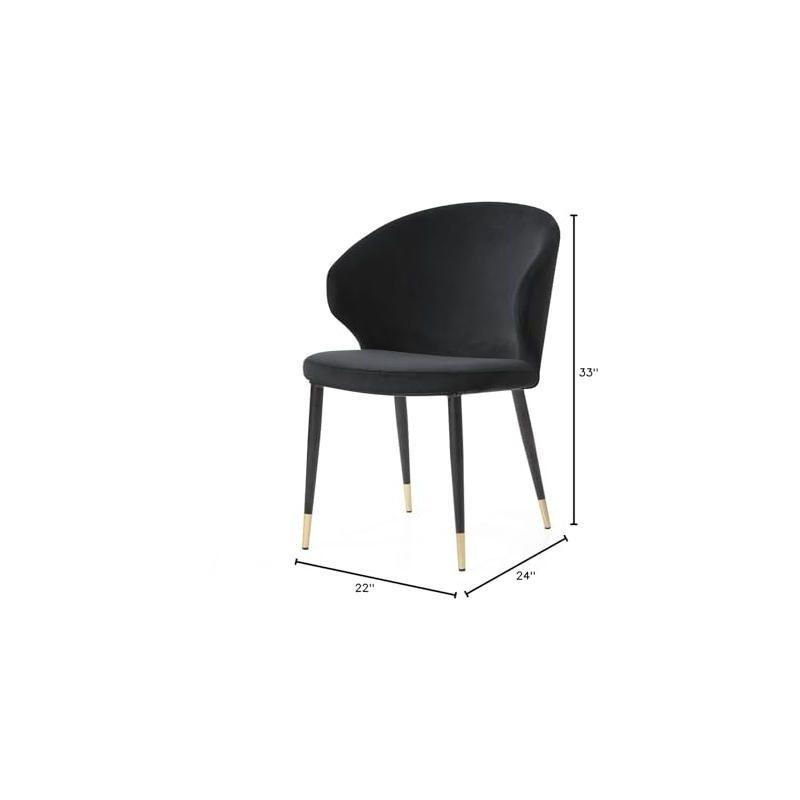 Velvet Upholstered Side Chair