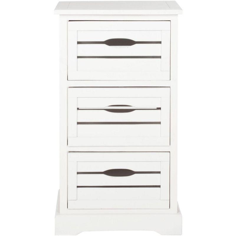 Samara 3 Drawer Cabinet - AMH5713 - Distressed Cream - Safavieh Couture