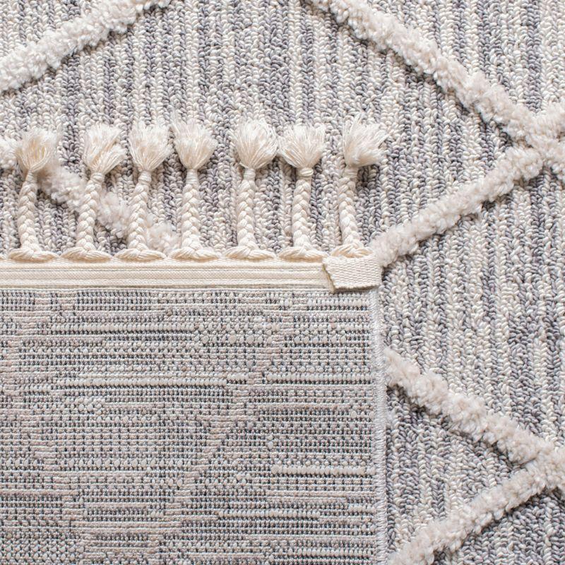 Marrakesh MRK514 Power Loomed Area Rug - Ivory/Gray - 5'x5' - Safavieh.