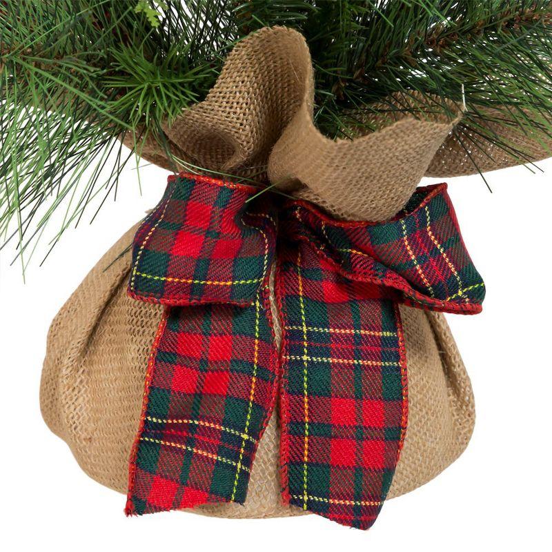 Kurt Adler 2-Foot Berries and Plaid Ribbon Green Tree