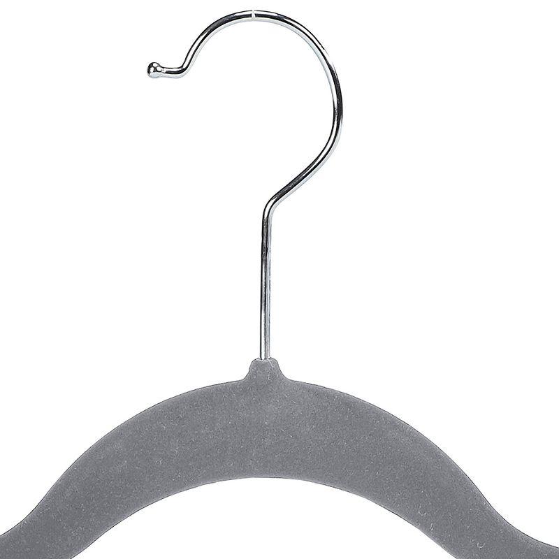 Simplify 6pk Velvet Hangers with Clips Gray