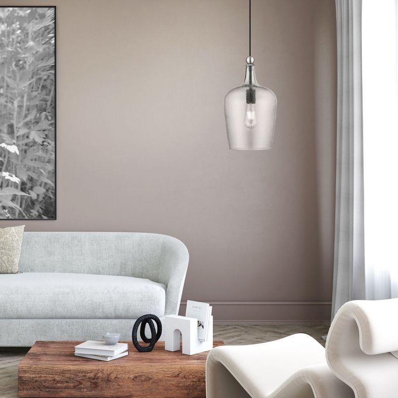 Livex Lighting Avery 1 - Light Pendant in  Black/Brushed Nickel