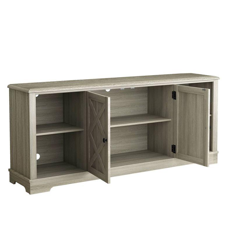 70" Farmhouse Style TV Stand for TVs up to 78" Gray - Festivo