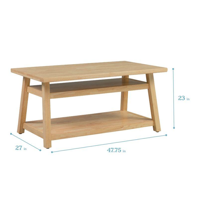 ECR4Kids ECR4Kids Sit n' Stash Rectangular Table, Classroom Storage, Natural