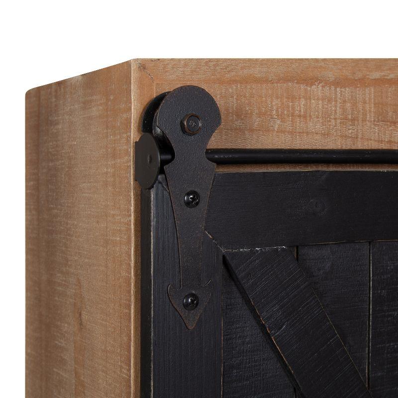 Kate and Laurel Cates Wood Wall Storage Cabinet with Sliding Barn Door