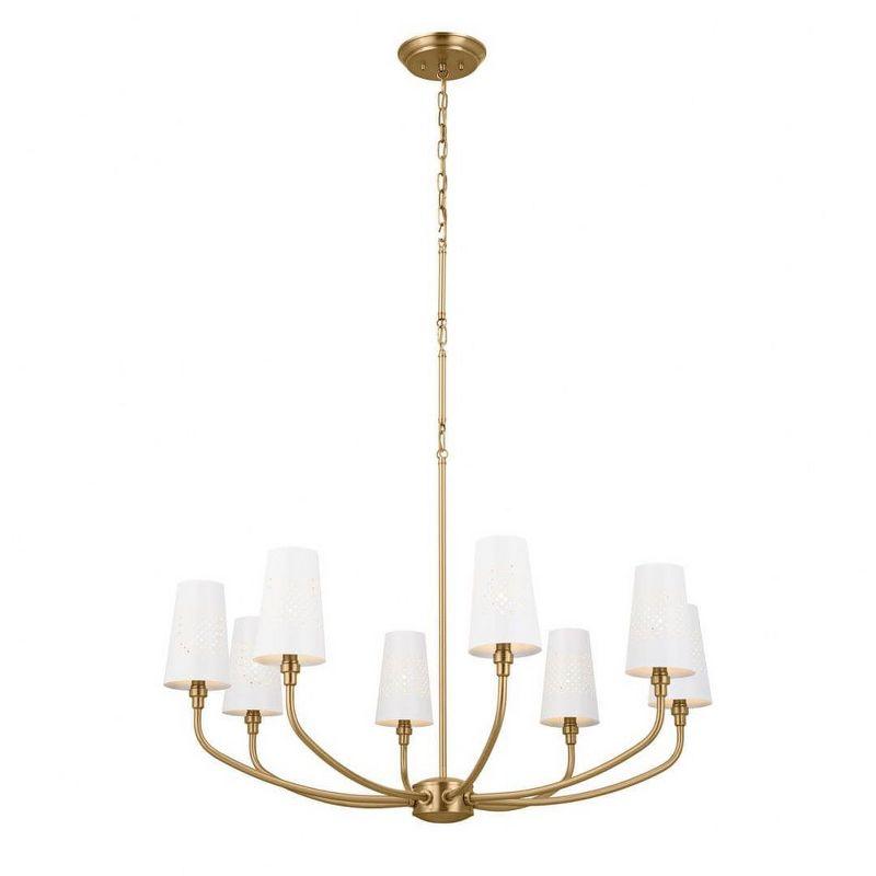 Adeena Brushed Natural Brass 8-Light Steel Chandelier