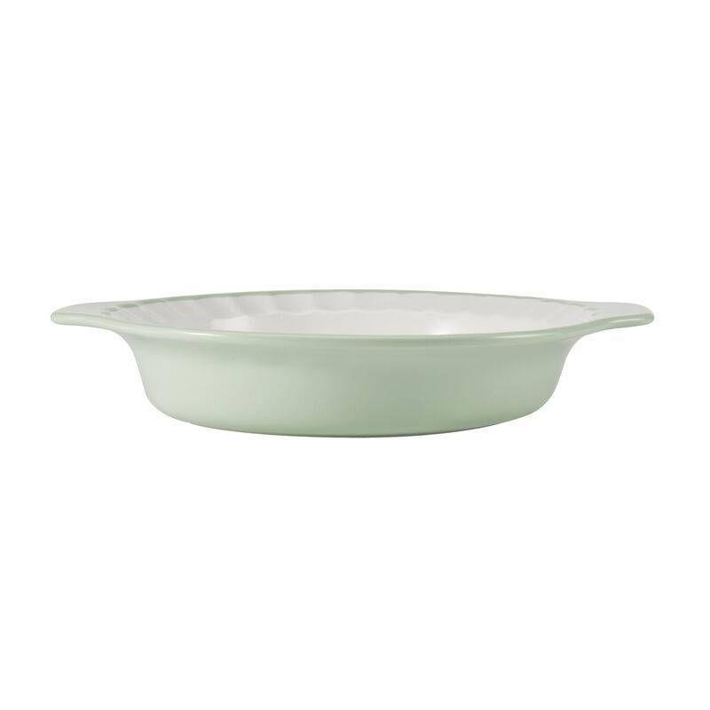 KitchenAid 9" Vitrified Stoneware Pie Plate Pistachio: 9 Inch Baking Dish, Dishwasher-Safe, Even-Heating Ceramic