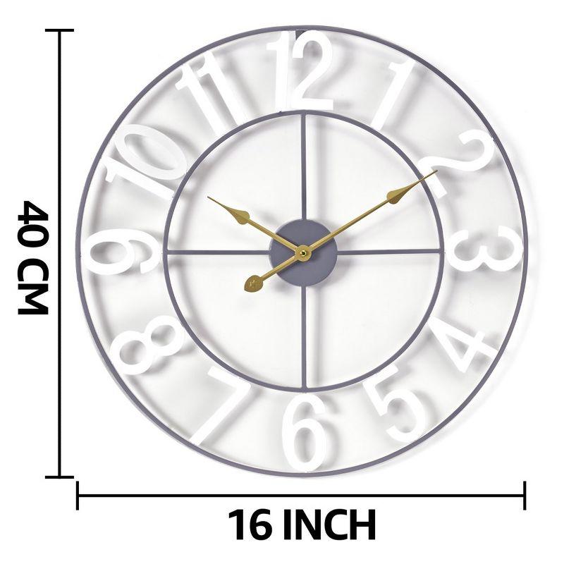 Sorbus Large Wall Clock for Living Room Decor - Numeral Wall Clock for Kitchen - 16-inch Wall Clock Decorative