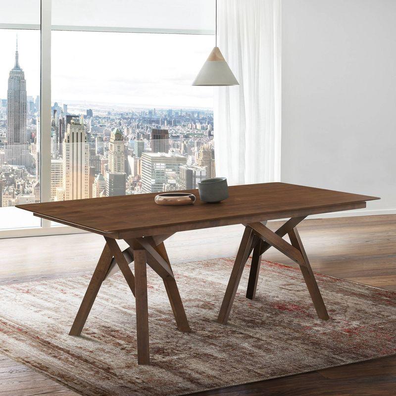 79" Walnut Mid-Century Modern Rectangular Dining Table