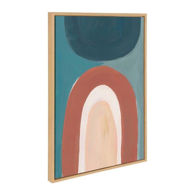 Teoitlan Valley Abstract Canvas Print with Natural Frame