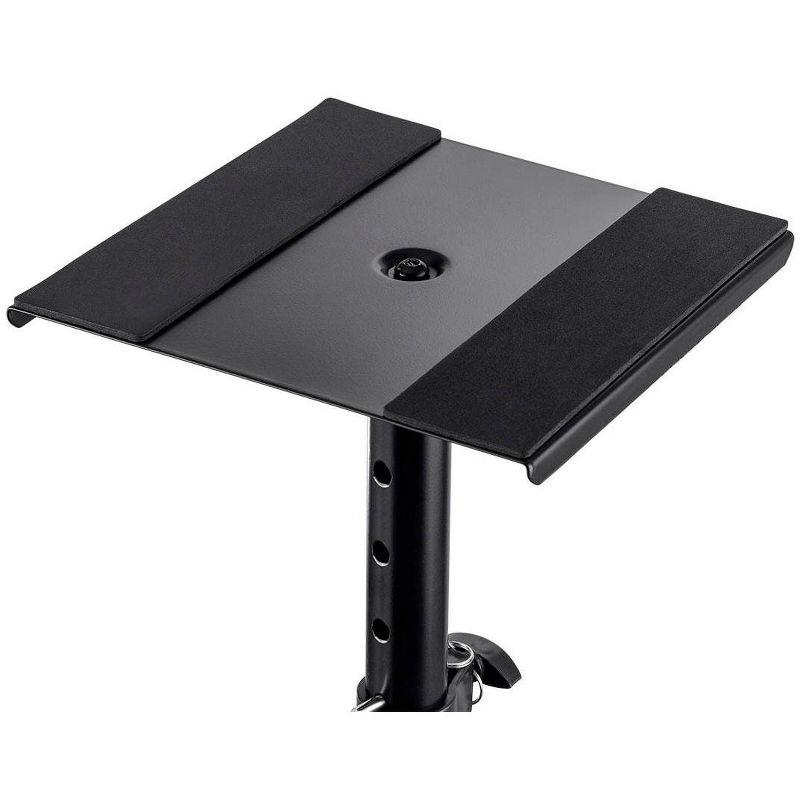 Monoprice Clamp-mounted Desktop Studio Monitor Stands (Pair) Heavy Duty Steel, Adjustable Height, Support Up to 22 lbs, Includes Antislip Pads - Stage