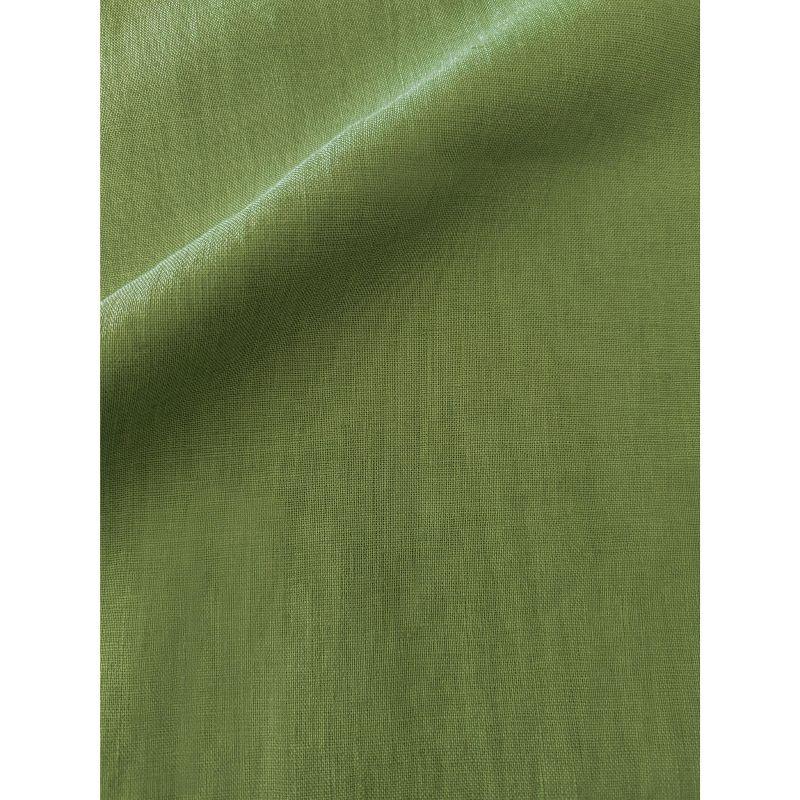 Pure Green Linen Euro Throw Pillow with Down Fill