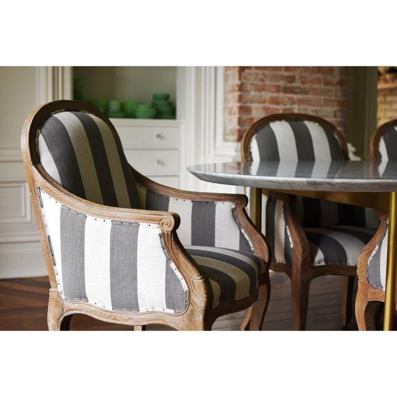 Esther Arm Chair - MCR4575B - Grey/White - Safavieh