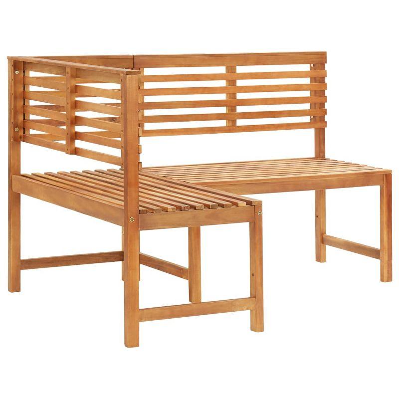 vidaXL Patio Corner Bench 55.1Inch Solid Acacia Wood