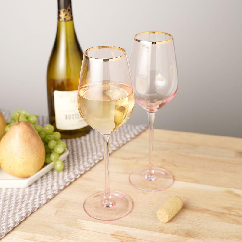 Rose Crystal White Wine Glass