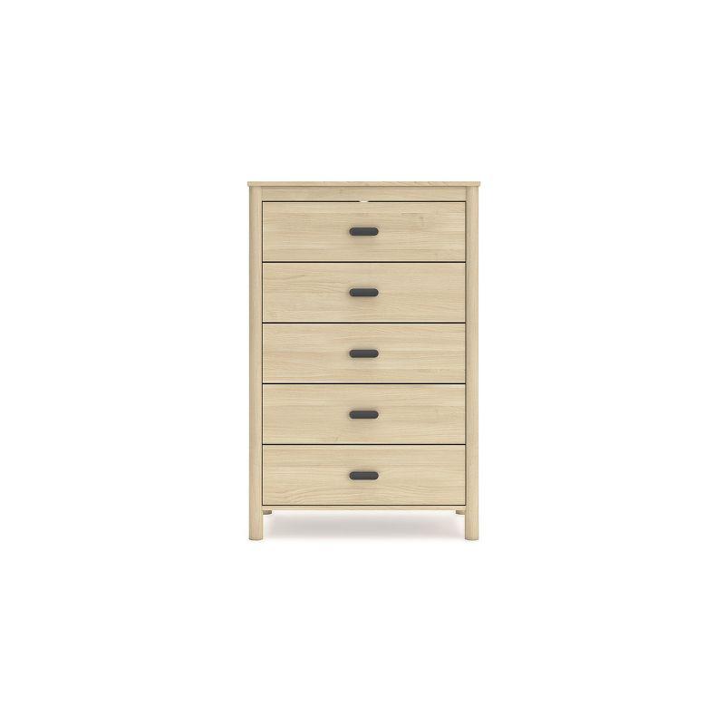 Signature Design by Ashley Cabinella 5 Drawer Tall Dresser, Tan