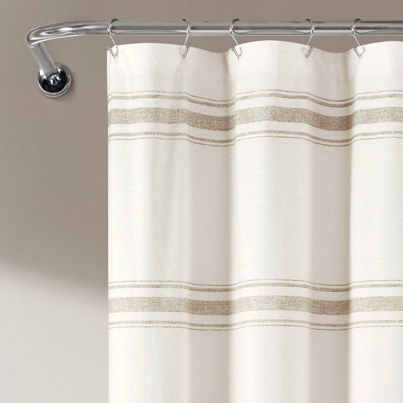 Farmhouse Striped Shower Curtain - Lush Décor