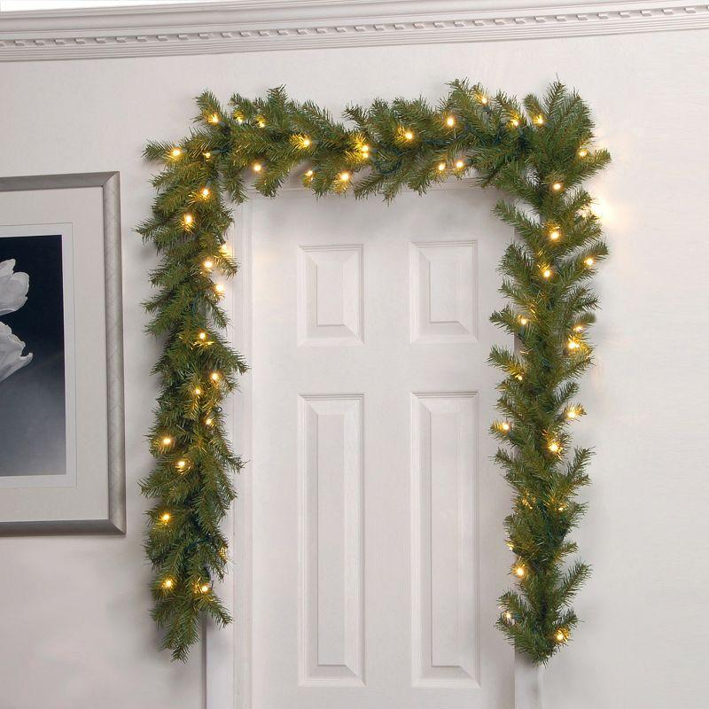 National Tree Company 9ft. Norwood Fir Garland with LED Lights