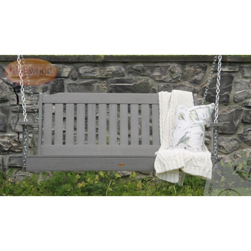 Weatherly 4' Porch Swing - Federal Blue - highwood: Outdoor Furniture with Hanging Chains