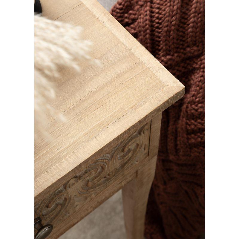 Kate and Laurel Cassetta Rectangle Wood Side Table, 19x14x28, Rustic Brown