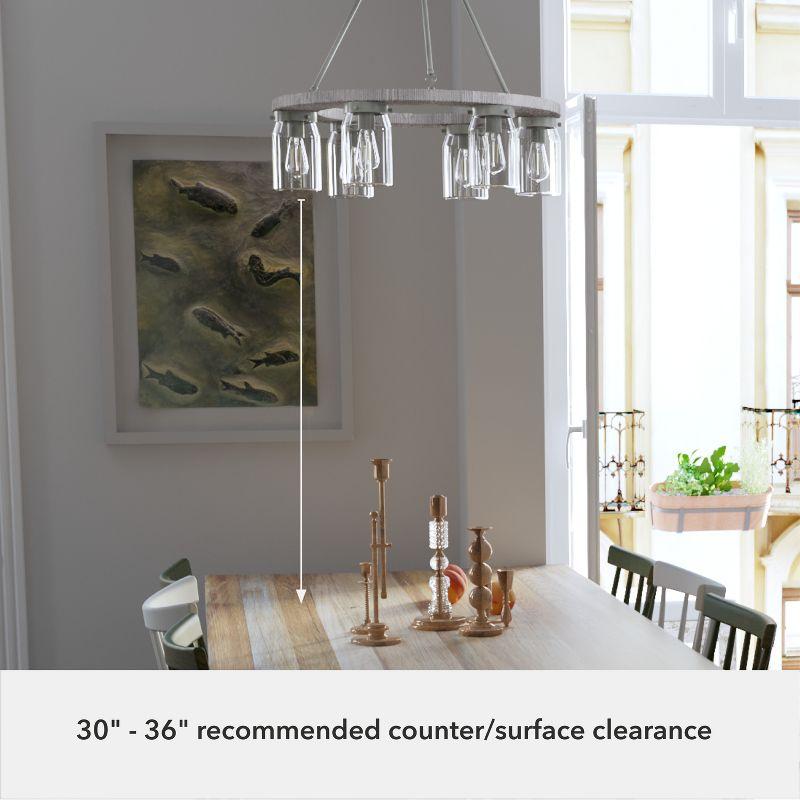 Devon Park 6 - Light Unique / Statement Wagon Wheel Chandelier