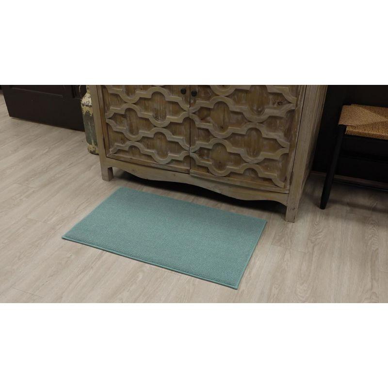 20"x34" Fine Chenille Memory Foam Bath Rug Dark Gray - Threshold™: Luxurious Comfort, Machine Washable, Knitted Design