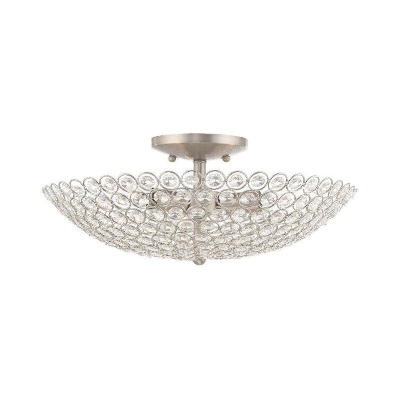 Livex Lighting Cassandra 3 - Light Flush Mount in  Brushed Nickel