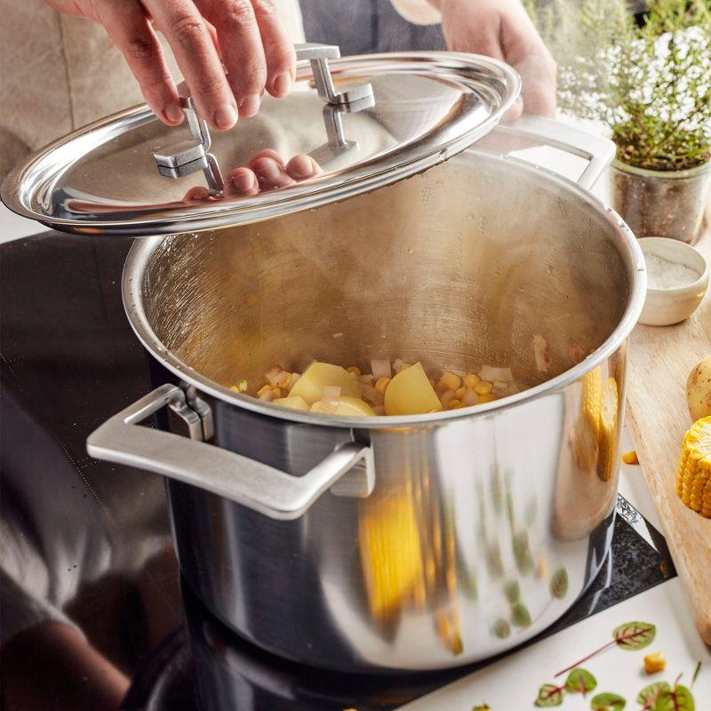 Demeyere Industry 5-Ply 8-qt Stainless Steel Stock Pot