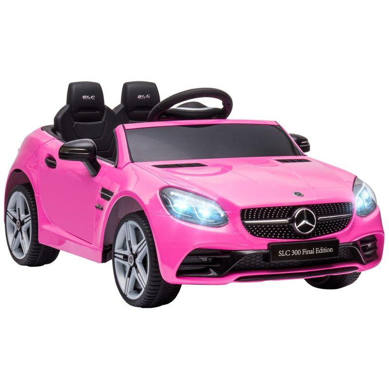 Aosom 12V Electric Car for Kids Ride On Toy Battery Powered Toddler Electric Vehicles Big Wheels for Girls to Drive