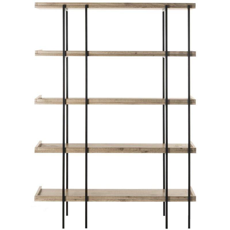 Cecilia Black and Oak 5-Tier Wood Etagere