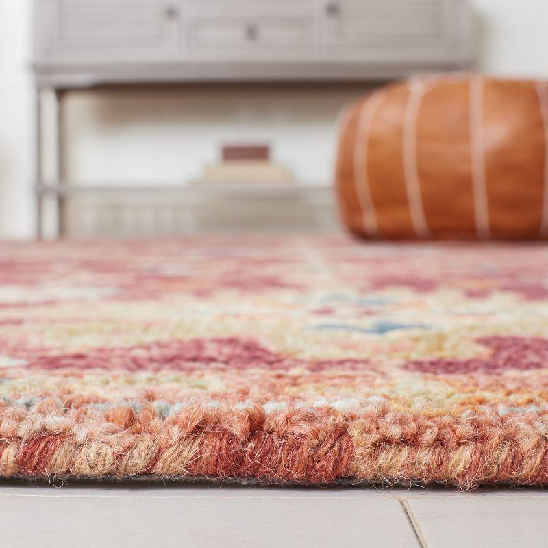 Aspen Red and Beige Handmade Wool Runner Rug