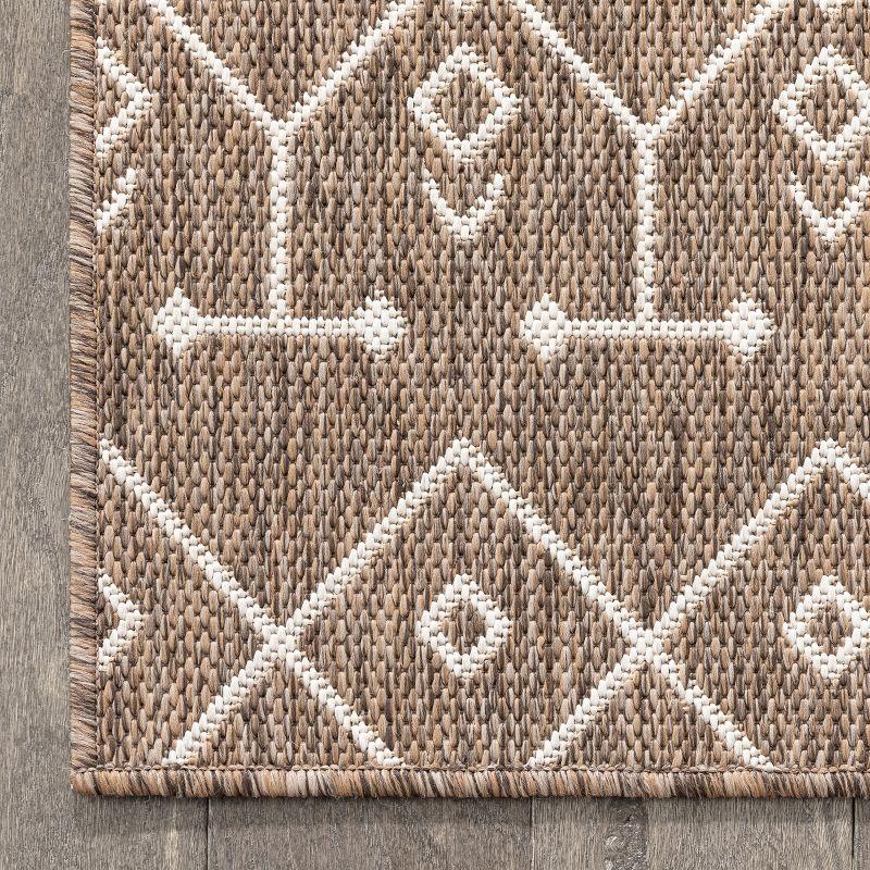 Marshanna Nord Trellis Brown/Taupe Indoor/Outdoor Flat-Weave Area Rug