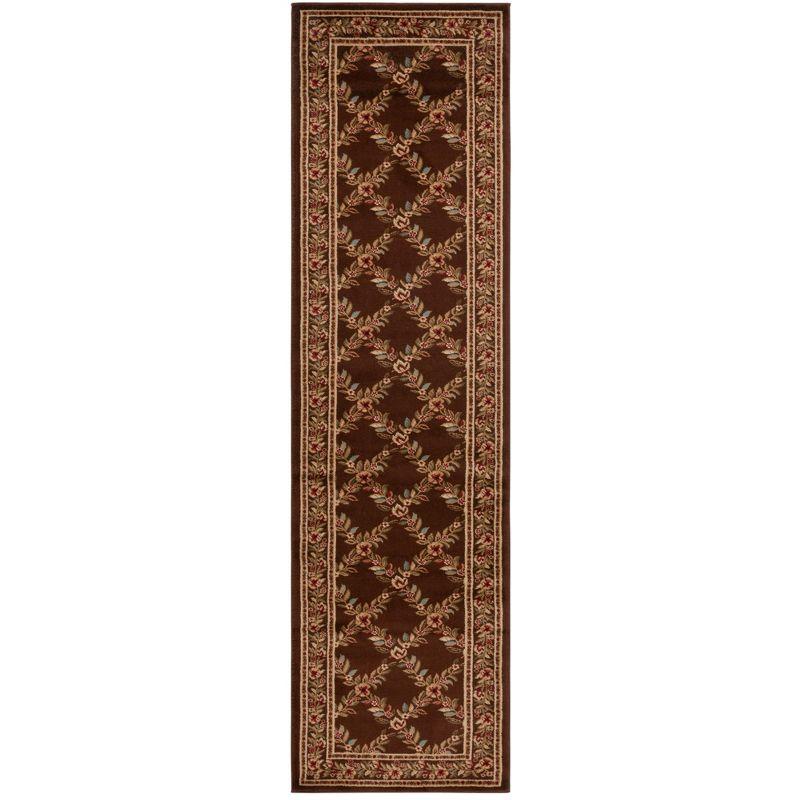 Lyndhurst LNH557 Power Loomed Runner Rug - Brown/Brown - 2'3"x12' - Safavieh