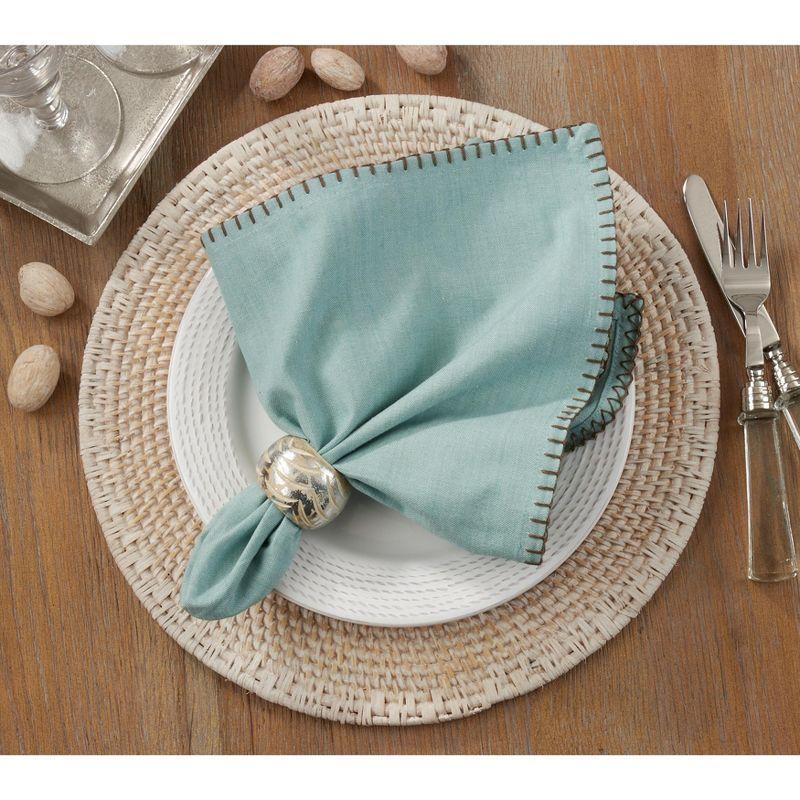 Saro Lifestyle Whipstitch Cotton Napkin (Set of 4)