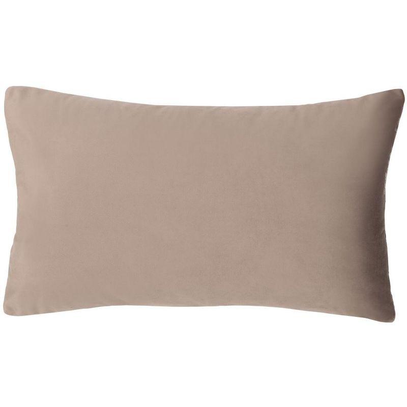 Sarla 12" x 20" Brown and Gold Decorative Pillow