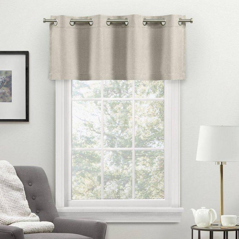 18"x54" Loha Light Filtering Window Valance Grommet Off-White - Exclusive Home